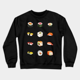 Sushi Pattern Crewneck Sweatshirt